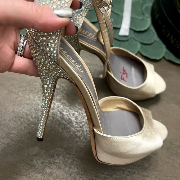 Gucci Gold Heels - Picture 8 of 9